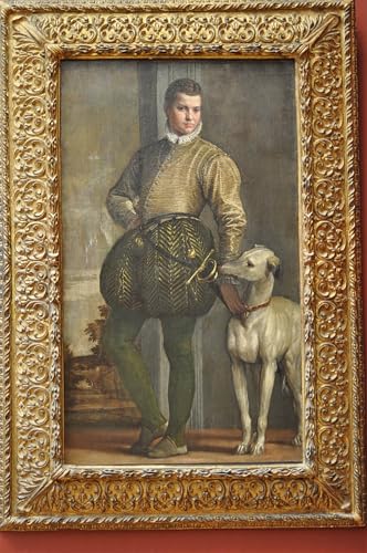 Tableau Paolo Veronese Garçon avec un lévrier pour habiller un grand mur vide 60x90