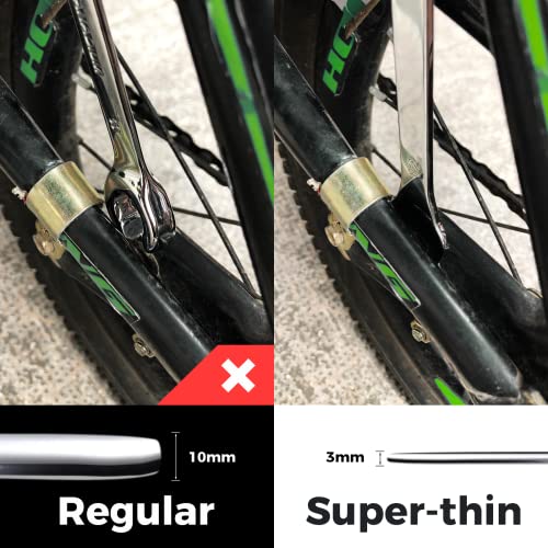 Der Erwachte Super-Thin Open End Wrench Set, Metric, 8-Piece, Including 6, 7, 8, 9, 10, 11, 12, 13, 14, 15, 16, 17, 18, 19, 22, 24 mm, Slim Spanner Wrench Set with Rolling Pouch - Image 5