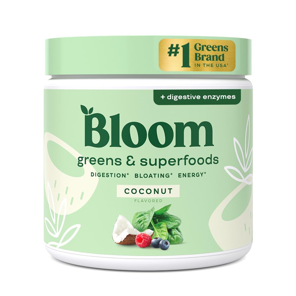 Buy Bloom tionSuperfood Greens Powder, Digestive Enzymes with
