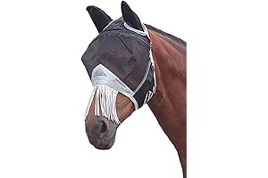 Fine Mesh Fly Mask with Nose Fringe - The Shield Your Equine...