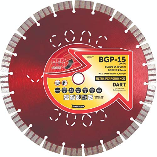Dart Red Ten BGP-15 450mm Diamond Blade for Cutting Concrete - 25mm Bore Size