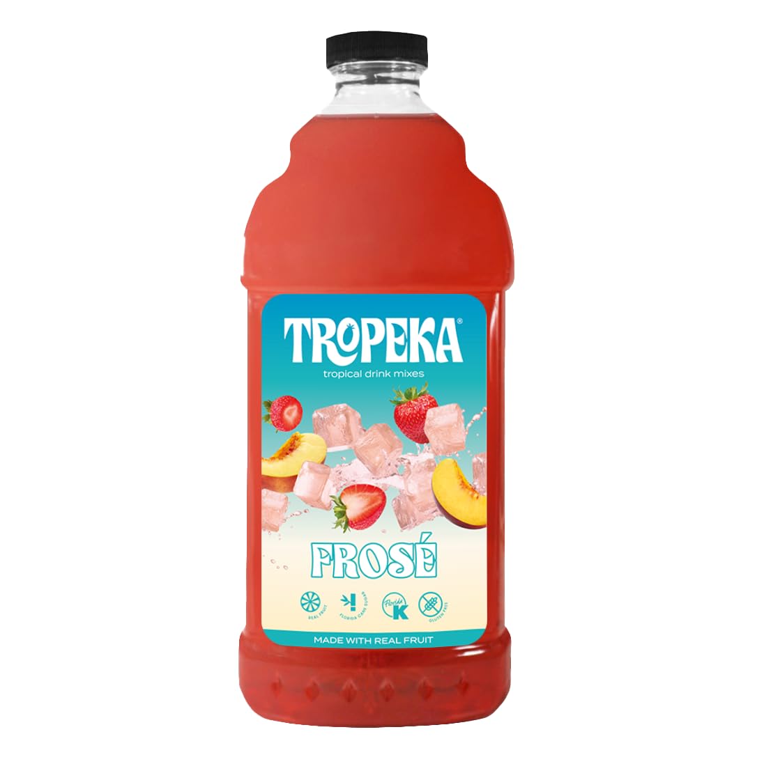 Tropeka Tropical Frosé Frozen Drink Mix - All-Natural, Real Fruit & Florida Cane Sugar, Perfect for Cocktails, Slushies, Mocktails