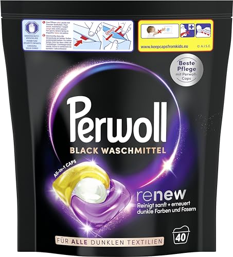 Perwoll Renew Caps Black Waschmittel 80 Wäschen (2 x 40)