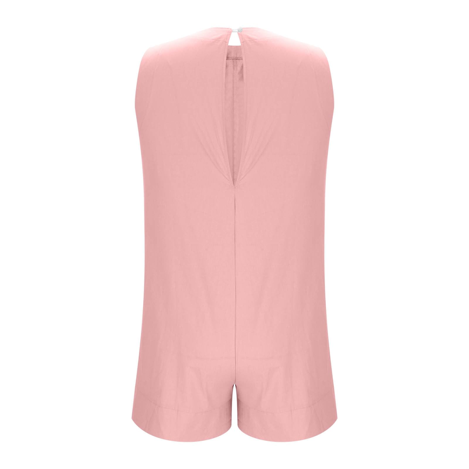 Salopette Short Femme en Lin Chic et élégant Ample et Respirant Mode Combinaisons et Combishorts Femmes Ete Fluide Combishort Les Bretelles Pantacourt Combi-Short Romper Jumpsuit Playsuits de Plage