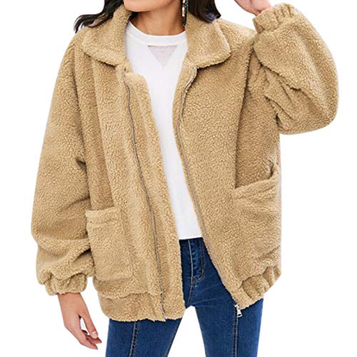 fluffy camel jacket
