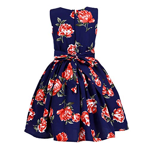 Image of Casual Frock for Baby Girls,Blue Printed and Olive Printed,Pack of 2