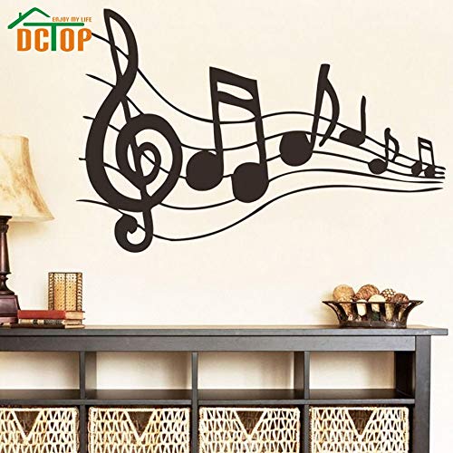 BailongXiao Nota Musicale spartito Wall Art Wall Sticker Vinile Rimovibile Decorazione Domestica Carta da Parati Vuota Soggiorno Camera da Letto per Bambini 160x106cm