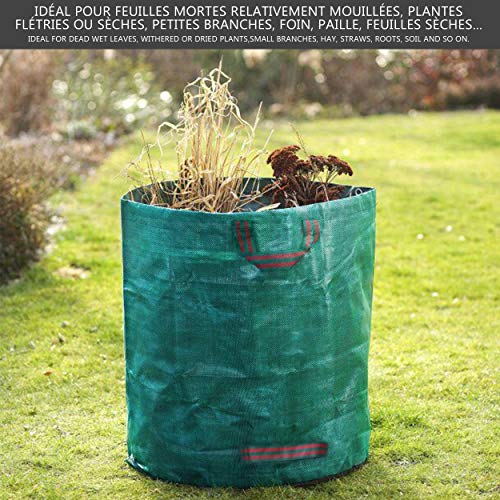 VOUNOT Tuinzakken, XXL, 3 stuks, tuinafvalzakken, 272 l, robuust, van polypropyleen, 3 stuks - Image 6