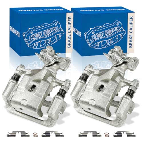Image of Disc Brake Caliper Rear Pair Compatible with 2006-2012 Ford Fusion 2007-2012 Lincoln MKZ 2009-2013 Mazda 6 2006-2011 Mercury Milan Brake Caliper Assembly with Bracket 18B5002 18B5003