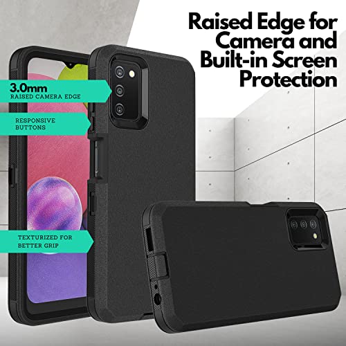 Cbus Wireless Belt Clip Case For Samsung Galaxy A03S With Built-In Screen Protector + Holster (Black) #TOP5
