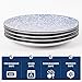 Y YHY 10 Inch Ceramic Dinner Plates, Serving Plates for Christmas & Thanksgiving Dinner, Porcelain Dinner Plates Set of 4, Microwave & Dishwasher Safe, Blue and White - 4 Pattern