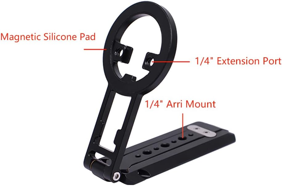 FEICHAO Magnetic Desktop Tripod Stand Selfie Cell Phone Foldable Holder for Magnetic Functional Phone Mount Accessories (Set B Black)