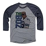 500 LEVEL Brian Bosworth 3/4 Sleeve T-Shirt (Baseball Tee, X-Large, Navy/Heather Gray) - Brian Bosworth LIB B