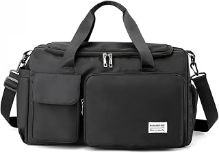 NUTOT bolsa academia feminina,bolsa de ombro feminina,bolsa para viagem,mala de mão,bolsa transversal à prova d'água,bolsa para laptop trabalhar, (preto)