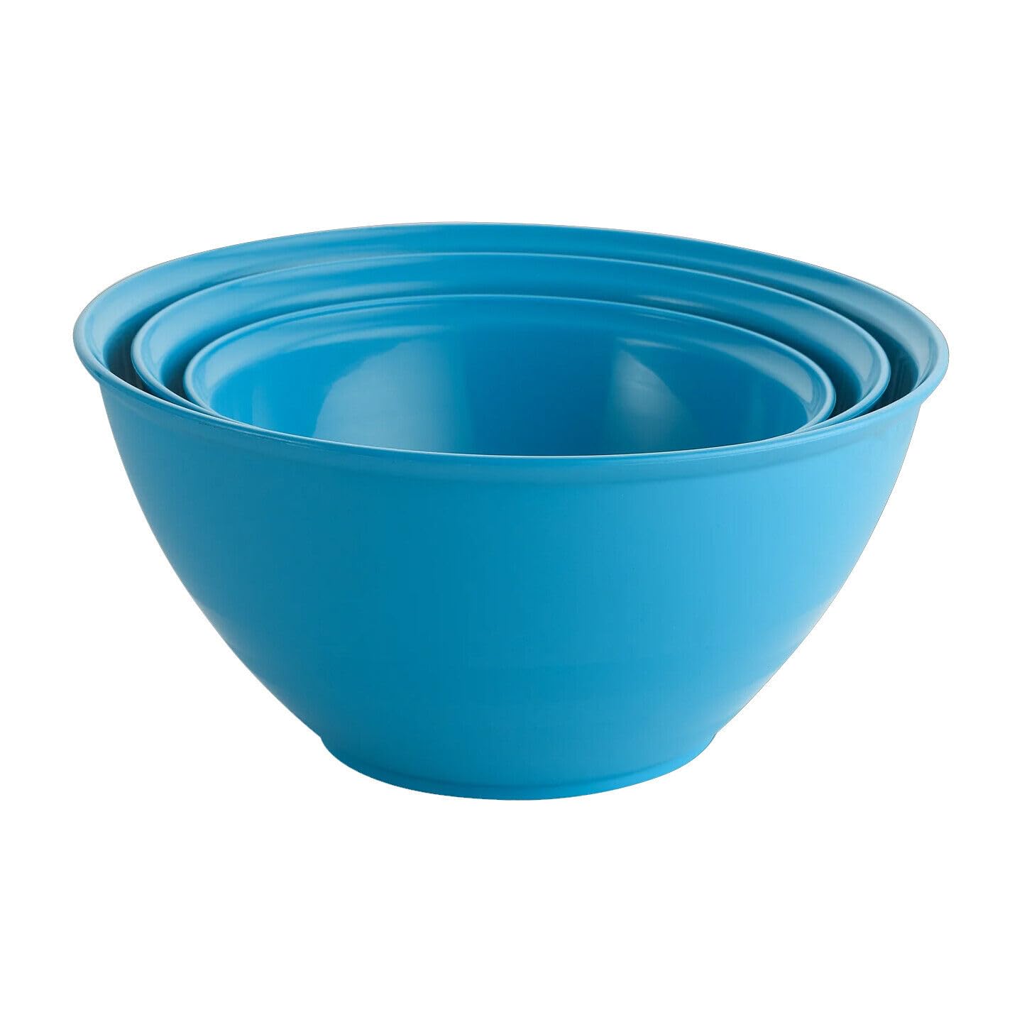 URBN-CHEF Durable Plastic Colourful Kitchen Mixing Salad Bowls Microwave & Dishwasher Safe (Blue, 1.3L)