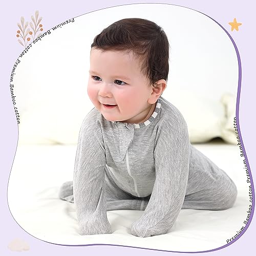 Image of PuppyPaws Baby Sleep Sack 3-Pack Set, Transitional Swaddle, Sleep Sack 3-6 Months, Wearable Blanket Baby with 2-Way Zipper Summer, 95% Rayon derived from Bamboo, 5% Spandex