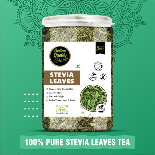 Image of Online Quality Store Stevia Leaves 100g | Zero Calorie, Whole Leaf, Natural Sugar Substitute