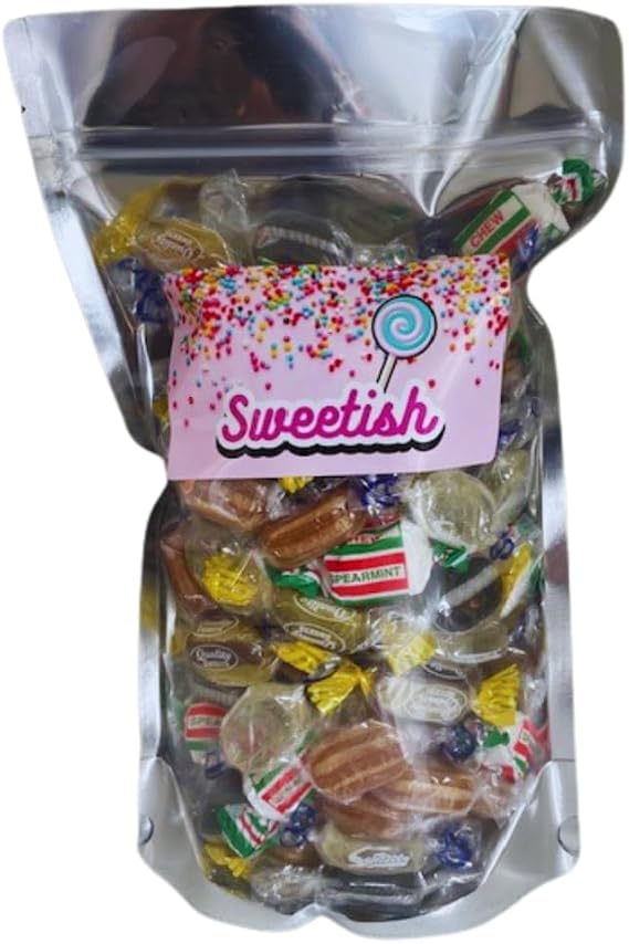 Assorted Classic Mints - Wrapped Mint Sweets Pick And Mix - 500g Bulk Pouch - 500G - Assorted Sweet Pick and Mix for Parties, Gifts, and Sharing By Sweetish