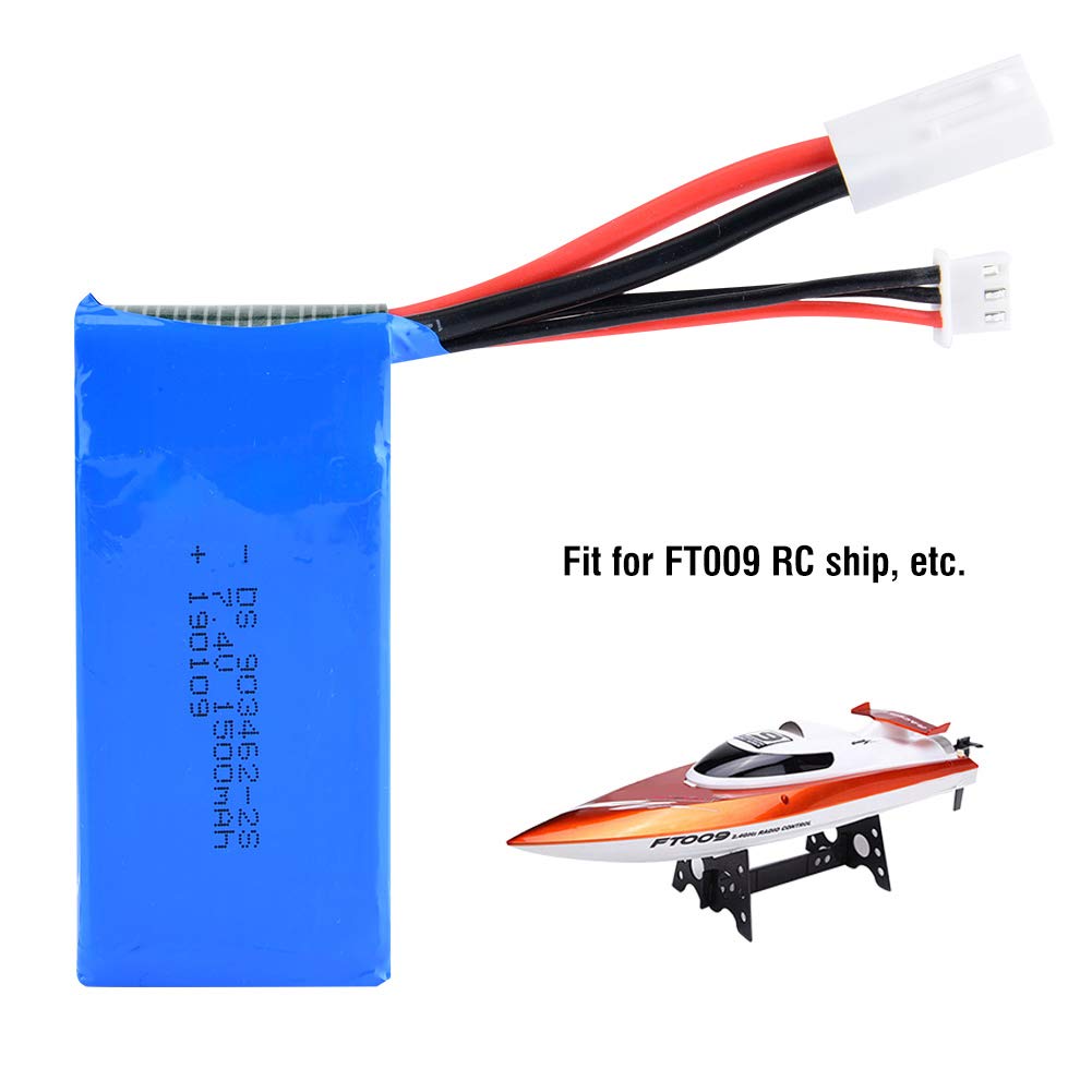 2 Uds 7,4 V 1500mAh 25c 2s con Batería de Enchufe Pequeño para Ft009 RC Barco RC Modelo Baterías, 7,4 V 1500mAh Baterías Lipo, Batería Recargable T Enchufe