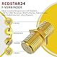 F-Stecker 7mm 10x + F-Verbinder 5X vergoldet | Gummidichtung | breite Mutter schraubbar | Verlängerung für Koaxial Antennenkabel Koax SAT Kabel | BK Anlagen | Satelliten LNB F Stecker + Verbinder Set