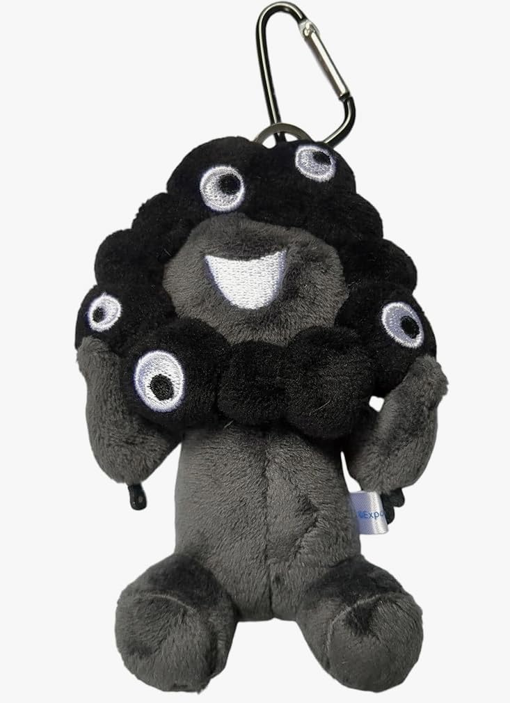黒ミャクミャク　カラビナ　立ち・座り2体セット ブラックミャクミャク　ぬいぐるみ 黒ミャクミャク カラビナ 立ち・座り2体セット くろミャクミャク
