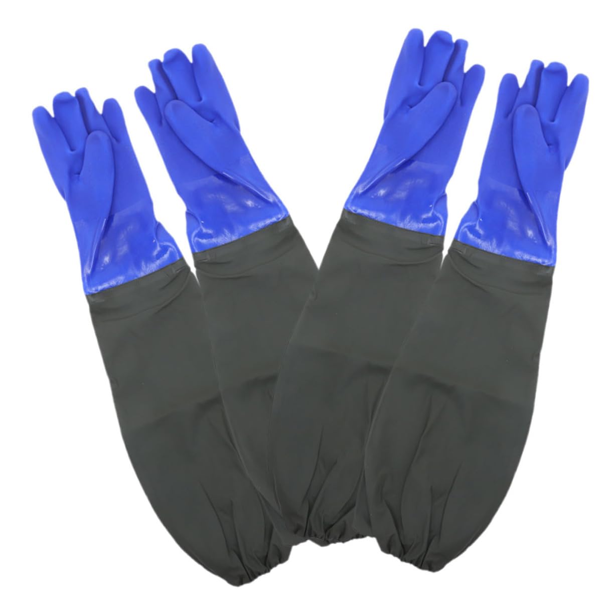 Cabilock 2pares Guantes Largos de Goma Codo Impermeables para Limpieza de Cocina y Lavavajillas Guantes de Seguridad