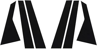 車用 窓ガラス外側シール に適合する ヒュンダイ に適合する コナ に適合する エンシーノ 2018-2023 6個入り 光沢のある黒い車のピラーポスト ドア ウィンドウ トリム ステッカー デコレーション