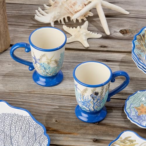 Set de 4 Mugs de Cerámica Azul Laguna 14 oz miniatura 4