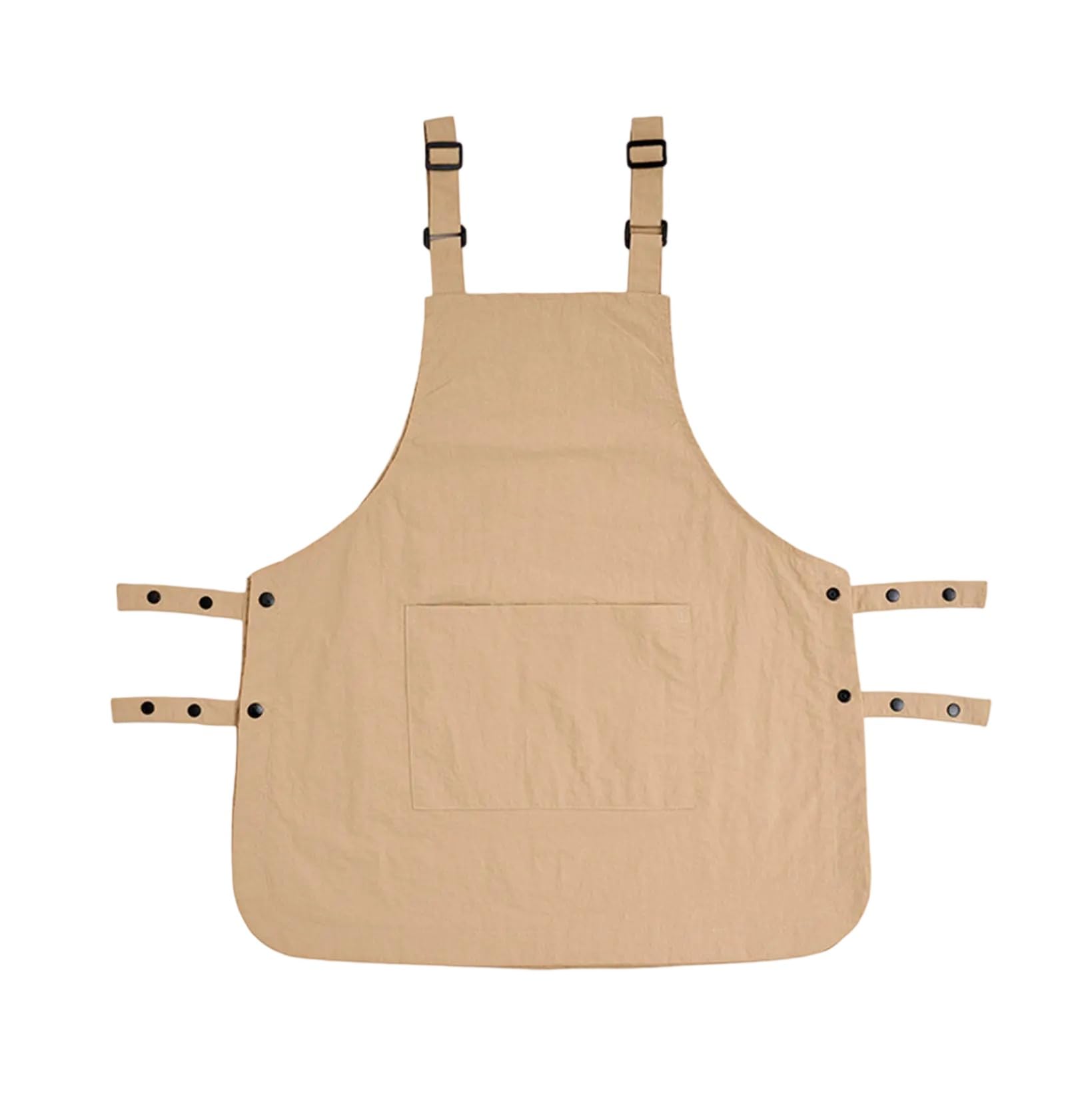 Buxuaaaa Water Resistant Apron with Side Button and Multiple Pockets Overall Pinafore for Home Cooks and Professional Chefs Cooking Apron