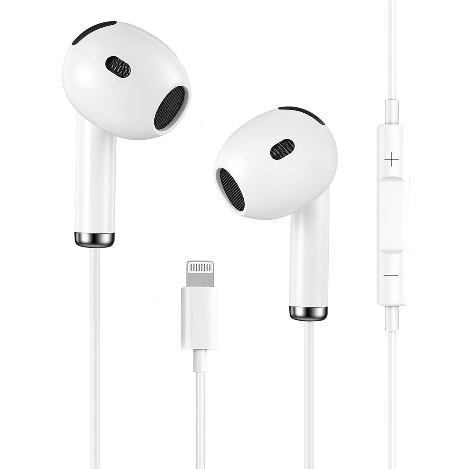 MFi Certified iPhone Wired Headphones Earbuds Earphones wtih Lightning Connector Compatib…