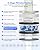 Ecoviva Water Mate 3 Reverse Osmosis Water Filter Countertop, 3:1 Pure to Drain, 44oz Smart Autofill Pitcher, No Installation Water Purifier, 8 Stage RO Water Filtration, with Remineralization, White