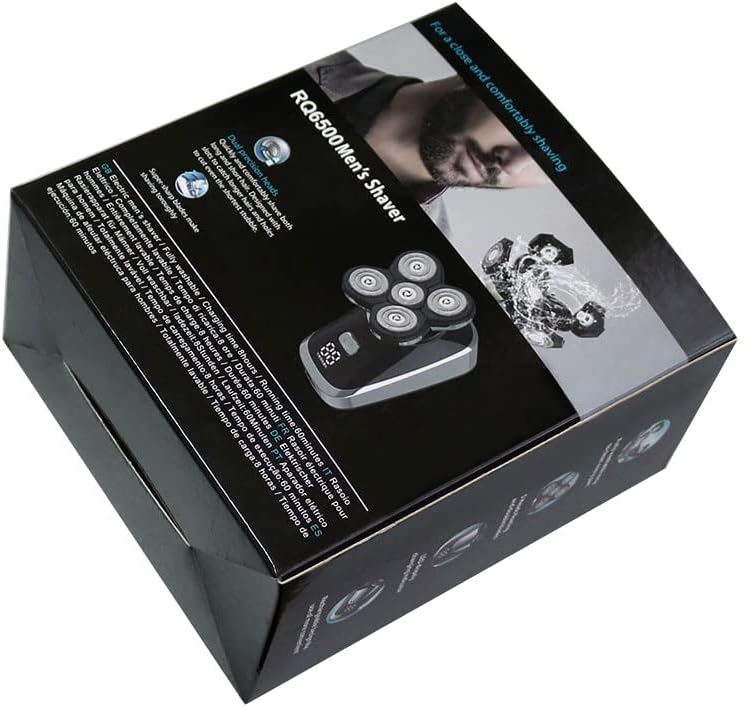 Head Shavers for Bald Men, LED dosplay powerful wet dry electric shaver beard hair trimmer facial and body electric razor balds shaving machine for men (Color : 5IN1)