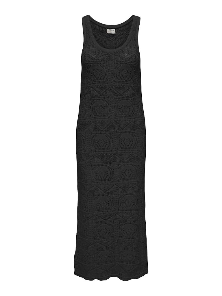 ONLY Damen Kleid Sommer Beach Dress ärmelloses Box Fit Rundhalsausschnitt Maxi