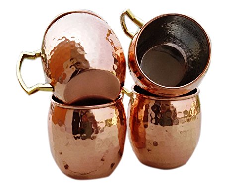 BonBon Luxury Moscow Mule Copper/Nickel Mug Cup 4 pack New (Copper/Nickel)