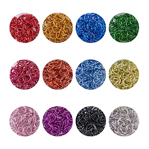 Liqunsweet 1200Pcs 12 Colors 8Mm Aluminum Jump Rings Open Jump Rings Round Fidget Infinity Loop Ring For Diy Chainmail Earring Jewelry Making Findings #TOP2