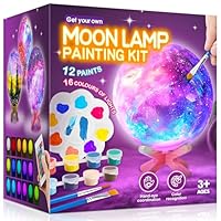 Arts and Craft Kits for Kids Age 6 7 8 9 10 11 12, DIY 3D Moon Lamp Painting Kit Gifts for 6-12 Year Old Girls Toys Age 6-12 Birthday Christmas Gifts for Girls Age 6 7 8 9 10 11 12 Kids Activities