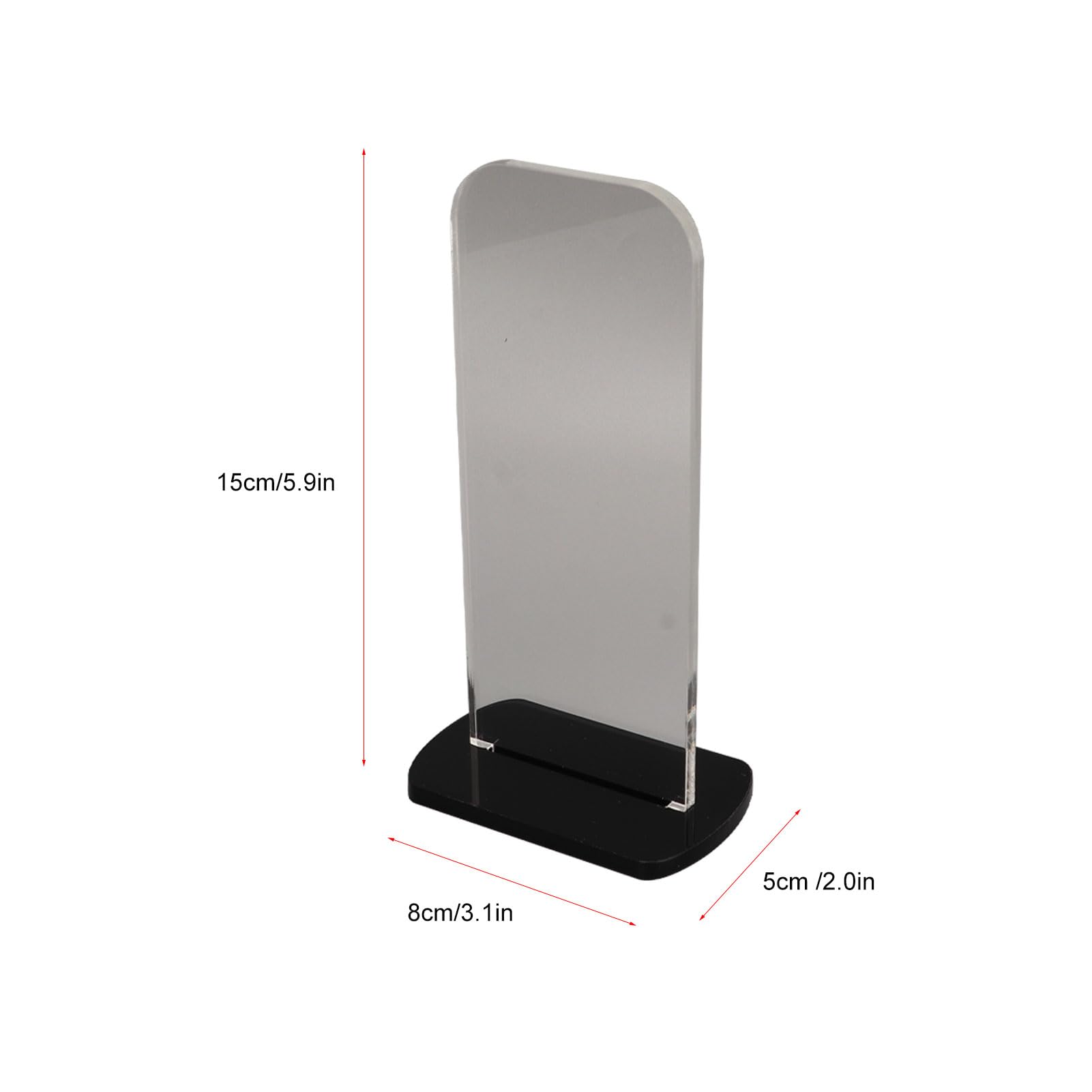 Tissting 2 Pcs Boxing Glove Display Stand 3.1 X 2 X 5.9in Acrylic Black Base Vertical Boxing Glove Holder with Detachable Base - Image 2
