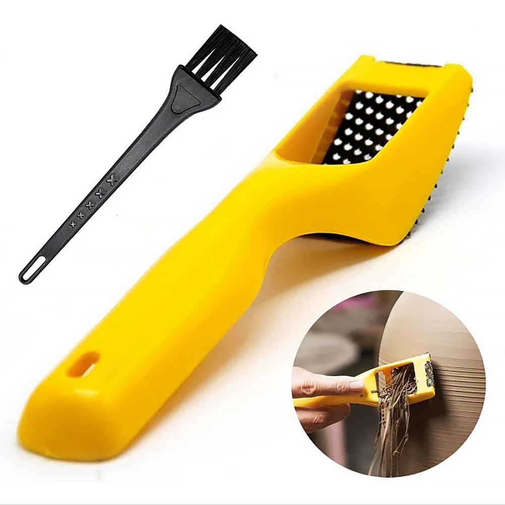 367023-STX Surform Shaver Tool 5 21 115 con cepillo de limpieza - Multifuncional Hand Rasp Plane Polish Shaper - Herramienta de afeitar de mano para esculpir arcilla de cerámica y tal
