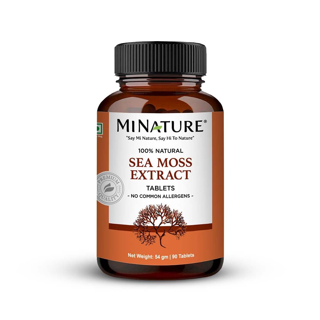 Sea Moss Extract Tablet by mi Nature | Pure & Natural | Chemicals & Preservative Free| Non-GMO, Vegan, Gluten Free | from India | 500mg 90 Tablets, 45 Days (B0CYLWBMXT) Amazon Price History, Amazon Price Tracker
