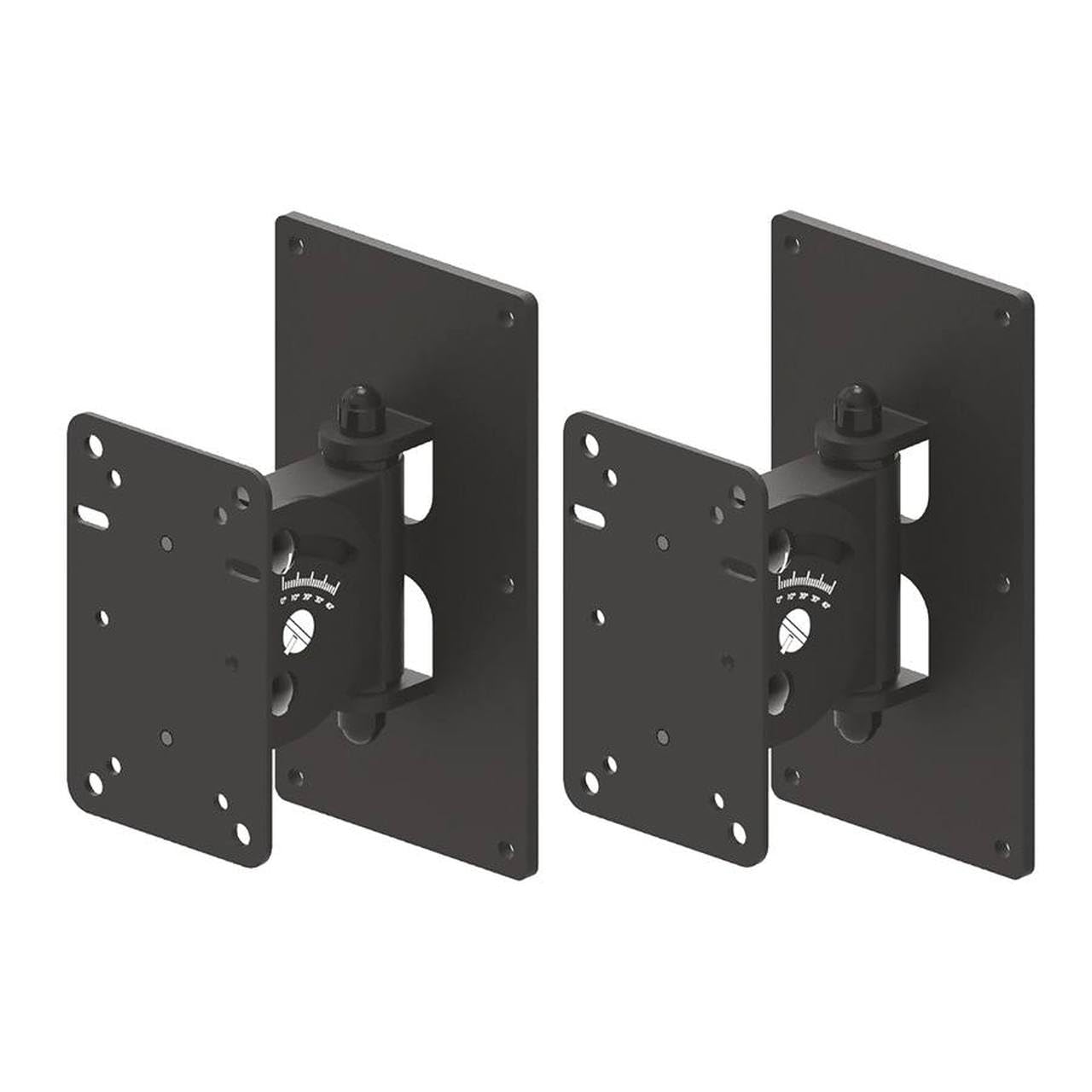 QUIK LOK - QL/956 COPPIA DI SUPPORTI PER CASSE, Supporto Staffa a Muro, Orientabili in Orizzontale, Tiltabili in Verticale, Colore Nero