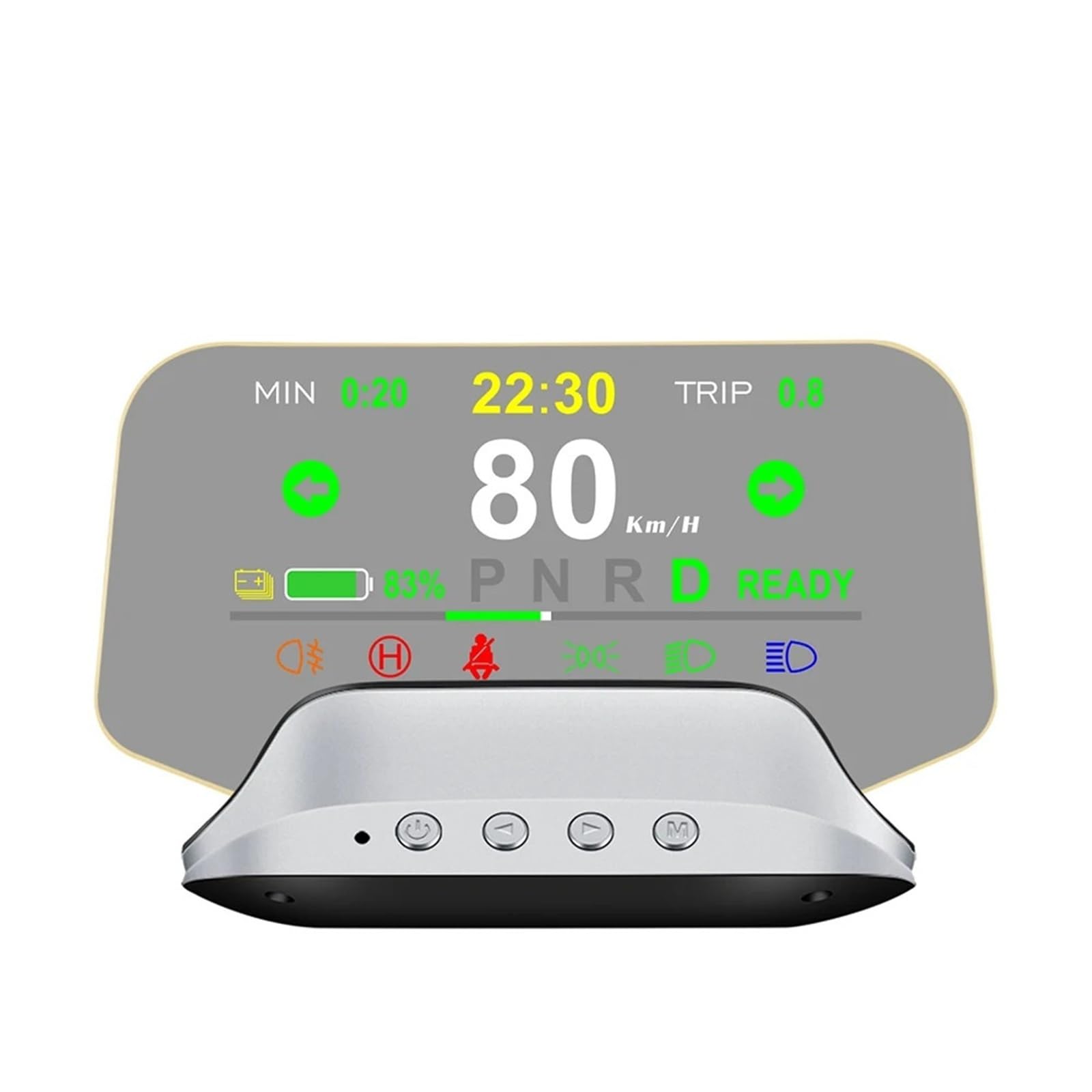 T3 Speedometer RPM Car Head Up Display Mirror Projector HUD, Digital Alarm Set