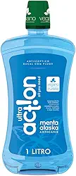 Ultra Action Enxaguante Bucal Menta Alaska Sem Triclosan Sem Parabeno Previne Contra A Cárie Hálito Saudável Produto Vegano 1 L