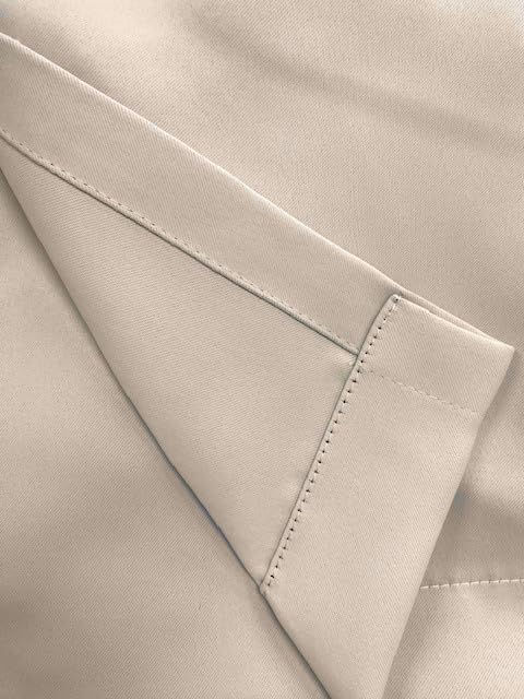 Enhanced Living Nightfall Eyelet Curtains, Thermal Natural Curtains for Bedroom, 46x72 inch (117x183 cm), 230gsm, Supersoft - Image 2