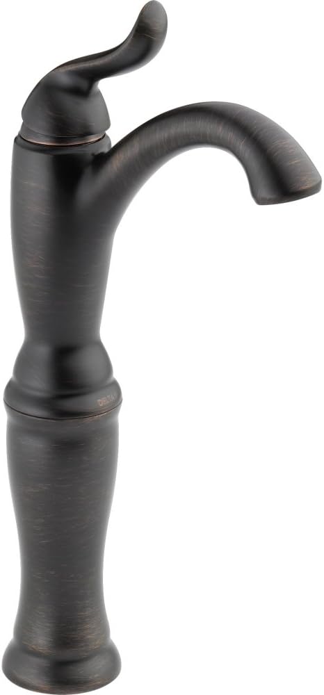 Delta Faucet Linden Vessel Sink Faucet, Bronze Bathroom Faucet, Single Hole Bathroom Faucet, Single Handle, Diamond Seal Technology, Venetian Bronze 794-RB-DST