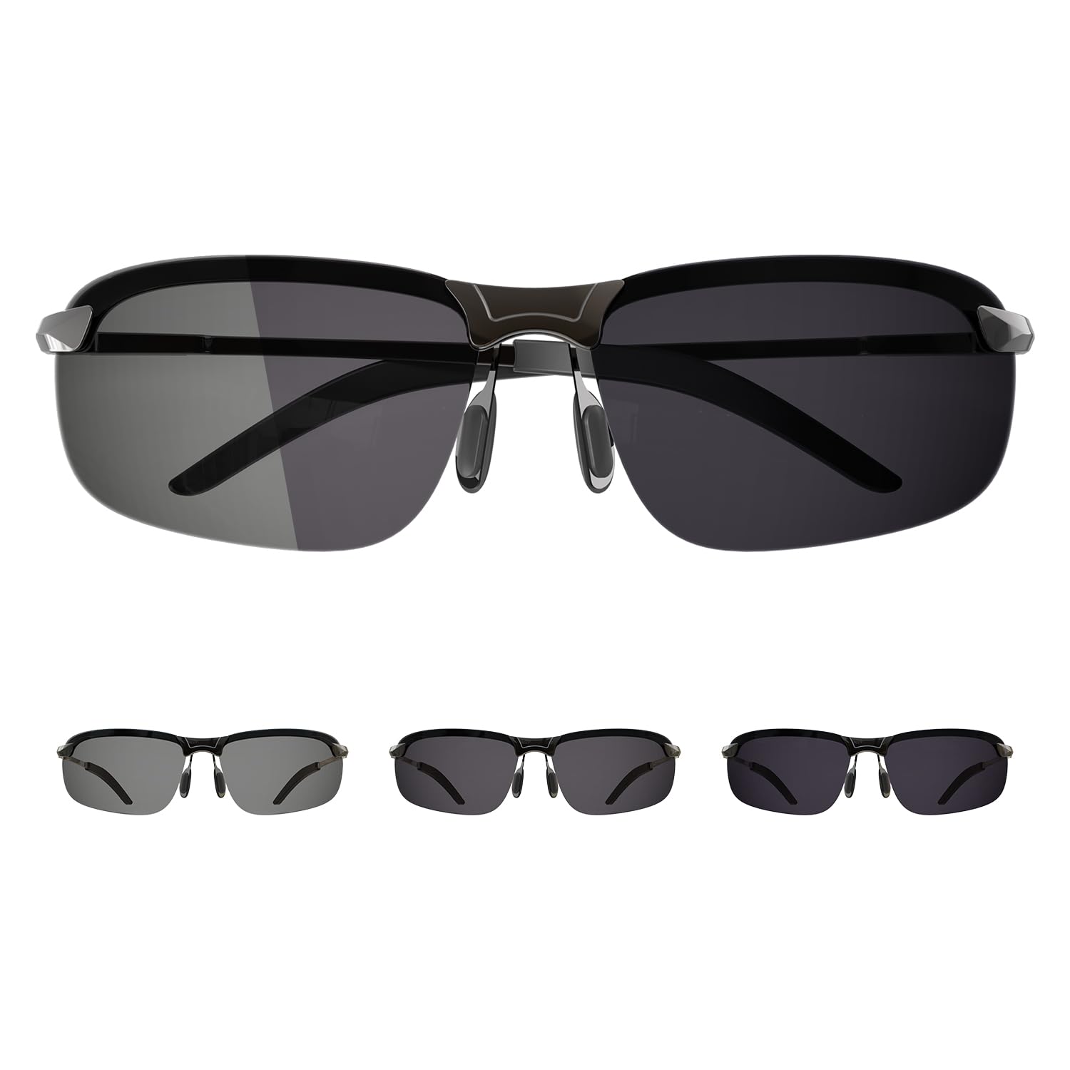 Bloomoak Lunettes de Conduite de Nuit Produit de Designer Verres polarisés pour - TAC Lentille - Apte UV400/la pêche/pour la Protection Anti-éblouissement/Sport Protection des/Réduction de Risque