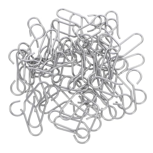 GLEAVI 50piezas Ganchos De Alambre Para Cortinas Ganchos Pequeños Acero Inoxidable Para Varios Proyectos