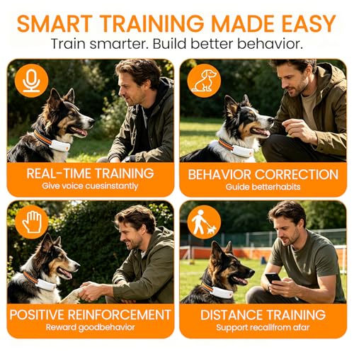 Wireless Dog Fence System, 4G LTE GPS Dog Collar for Medium Small Dogs, All-in-One Pet Tracker with Virtual Fence, Activity & Wellness Monitoring, Heart Rate & Breath Count, Waterproof, White - Image 4