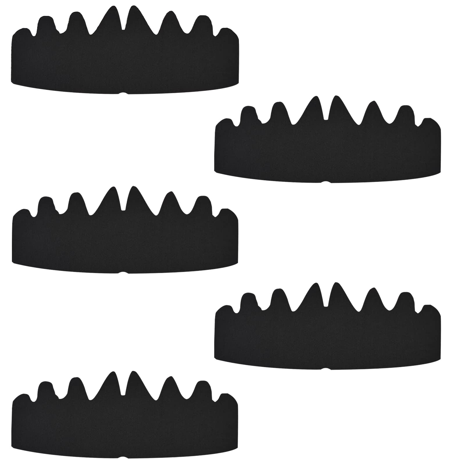 5 Pcs Black Baseball Caps Inserts Shapers Flexible Washable Reusable Hat Liner
