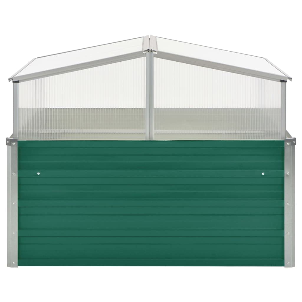 Brokky Serra Verde 100x100x77 cm in Acciaio Zincato-Serra da Giardino e Orto in Policarbonato con Tetto Regolabile e Porta,Telaio in Alluminio