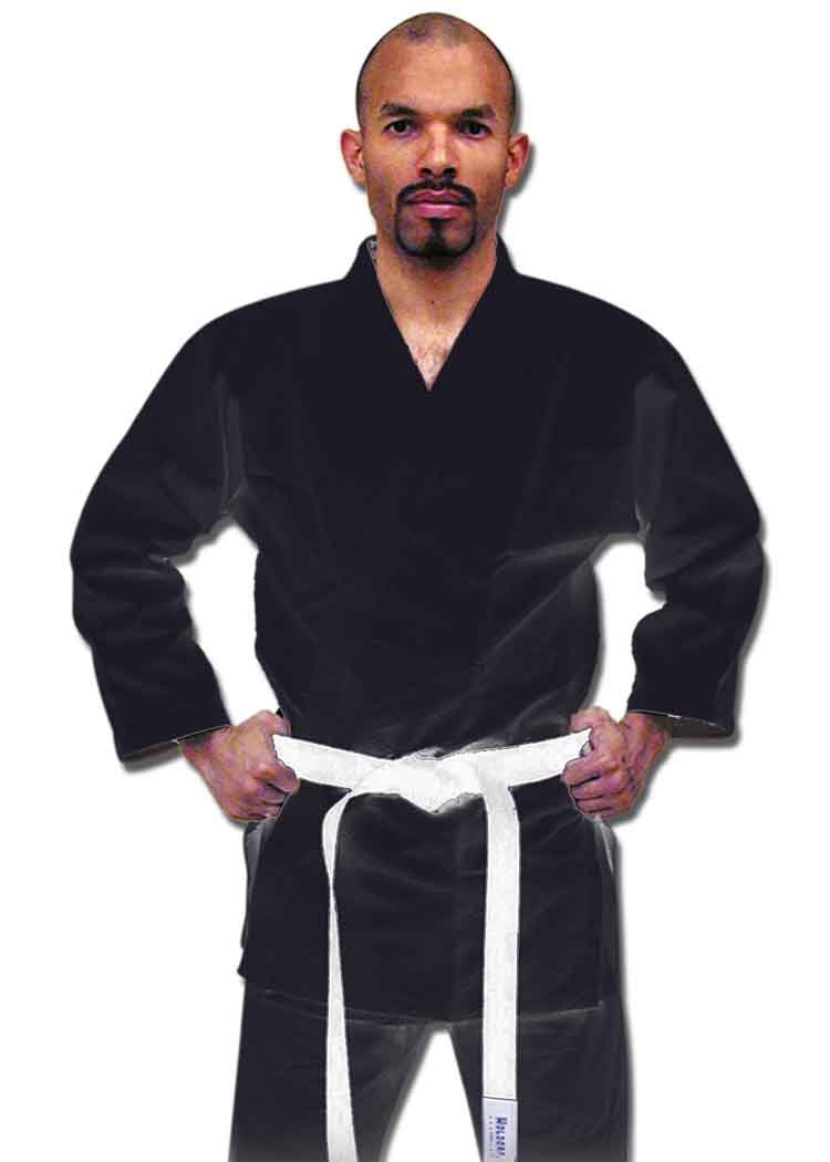 Woldorf USA Jiu Jitsu Gi Kimono Uniform | Pre-Shrunk Martial Arts Fighting Student Judo Training Uniforms Black Color (6-A4)